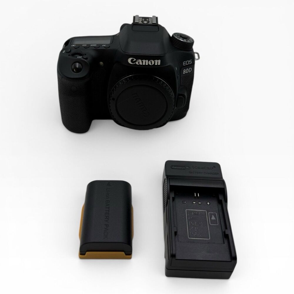 Canon EOS 80D 24.2MP Digital SLR Camera, Battery & Charger Shutter 4093